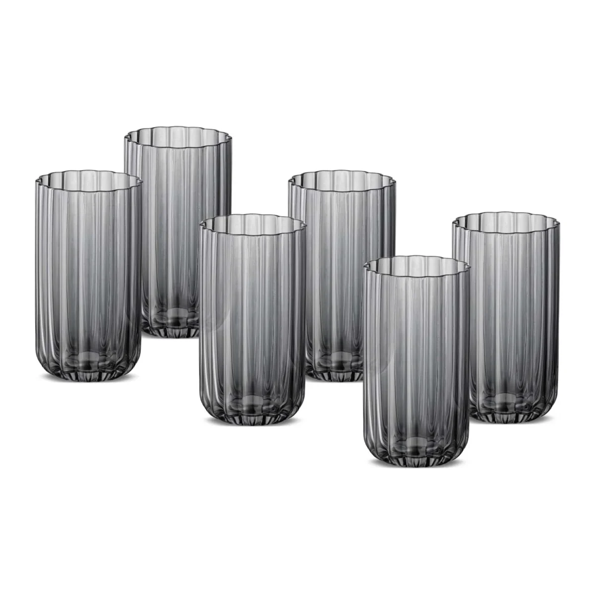 Jumbo Foggy Grey 6-Pack Soft Drink Glass - Görsel 1