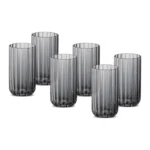 Jumbo Foggy Grey 6-Pack Soft Drink Glass