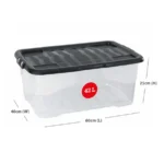 Set of 4 Strata 42L Curve Storage Box with Lids - Görsel 2