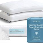 Coop Home Goods Essence Cooling Down Alternative Pillows Set of 2, King Size Adjustable Cooling Pillow for Hot Sleepers
