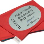 Coop Home Goods Nylon Camping and Travel Pillow Cover, Waterproof Camping Pillow Protector, Zippered Cover, Washable Travel Pillowcase (Red)
