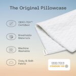 Coop Home Goods Original Pillow Case, Queen Size Pillow Case for Memory Foam Pillows, Breathable Ultra Soft Lulltra Fabric Cover with Zipper, Polyester/Rayon - Görsel 4