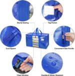 6-Pack Oversized Moving Bags with Reinforced Handles, Heavy-Duty Storage Tote Moving Supplies for Packaging, Camping - Görsel 3