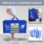 6-Pack Oversized Moving Bags with Reinforced Handles, Heavy-Duty Storage Tote Moving Supplies for Packaging, Camping - Görsel 4