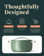 Caraway Nonstick Ceramic Dutch Oven Pot with Lid (6.5 qt, 10.5") - Image 3