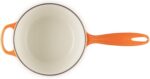 Le Creuset Enameled Cast Iron Signature Round Saucepan, 2.25 qt., Flamme Doree with Crucible Knob - Image 3
