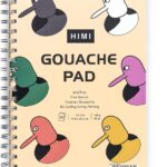 HIMI Gouache Pad 7X10''(98lb/160g) 50 Sheets Mix Paper Pad