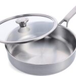 Tri-Ply Stainless Steel 3.5QT Saute Pan with Lid