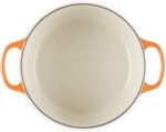 Le Creuset Enameled Cast Iron Signature Round Dutch Oven, 4.5 qt., Flamme Doree with Crucible Knob - Image 3