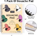 HIMI Gouache Pad 7X10''(98lb/160g) 50 Sheets Mix Paper Pad - Image 6