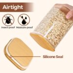 ComSaf Glass Spaghetti Pasta Storage Containers with Lids 2.2 Qt Set of 3 - Image 2