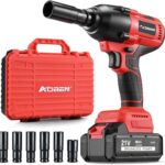 AOBEN Cordless Impact Wrench 1/2 Inch, Power Impact Gun Kit