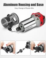 AVID POWER 6.5 Amp 1.25 HP Compact Router Tools for Woodworking - Image 4