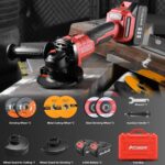 AOBEN Cordless Angle Grinder 4-1/2 inch, 21V Battery Grinder Tool - Image 3