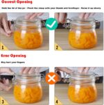 ComSaf Airtight Glass Jars with Lids 17oz Small Food Storage Container Set of 6 - Image 8