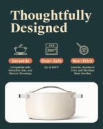 Caraway Nonstick Ceramic Dutch Oven Pot with Lid (6.5 qt, 10.5″) - Image 3