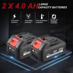 AOBEN Cordless Angle Grinder 4-1/2 inch, 21V Battery Grinder Tool - Image 2