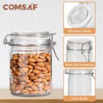 ComSaf Airtight Glass Canister with Lid Set of 6 - Image 2