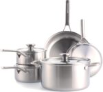 Tri-Ply Stainless Steel 8 Piece Cookware Pots & Pans Set