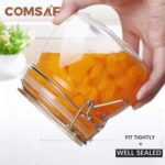 ComSaf Airtight Glass Jars with Lids 17oz Small Food Storage Container Set of 6 - Image 7