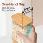 ComSaf 0.7 Qt Rectangle Glass Storage Containers with Lids - Image 4