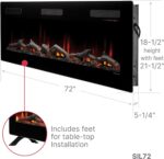 Dimplex Sierra Electric Fireplace Heater, 72" Inch, Black, 1400W - Image 7
