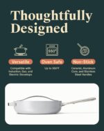 Caraway Nonstick Ceramic Sauté Pan with Lid (4.5 qt, 11.8") - Image 3