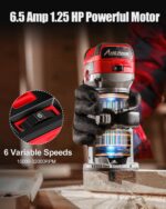 AVID POWER 6.5 Amp 1.25 HP Compact Router Tools for Woodworking - Image 8