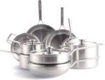 Tri-Ply Stainless Steel 14 Piece Cookware Pots & Pans Set