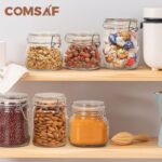 ComSaf Airtight Glass Jars with Lids 17oz Small Food Storage Container Set of 6 - Image 6