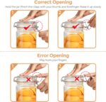 ComSaf Airtight Glass Canister with Lid Set of 6 - Image 3