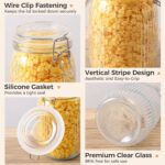 ComSaf Airtight Glass jar with lid 37oz Set of 3 - Image 2