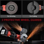 AOBEN Cordless Angle Grinder 4-1/2 inch, 21V Battery Grinder Tool - Image 4