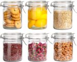 ComSaf Airtight Glass Canister with Lid Set of 6 - Image 4