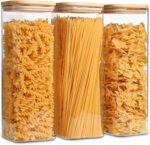ComSaf Glass Spaghetti Pasta Storage Containers with Lids 2.2 Qt Set of 3 - Image 7