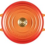 Le Creuset Enameled Cast Iron Signature Round Dutch Oven, 4.5 qt., Flamme Doree with Crucible Knob