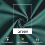 Treatmentex Green Blackout Curtains for Bedroom - Image 2