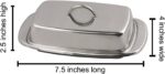 Cuisinox Stainless Steel Butter Dish with Lid, 4" x 7.5" - Image 2