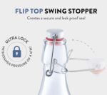 Bormioli Rocco Swing 17 oz. Square Swing-Top Glass Bottle - Image 4