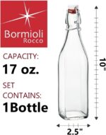 Bormioli Rocco Swing 17 oz. Square Swing-Top Glass Bottle - Image 3