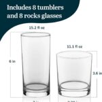 Libbey Province Tumbler and Rocks Glass Set