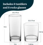 Libbey Province Tumbler and Rocks Glass Set