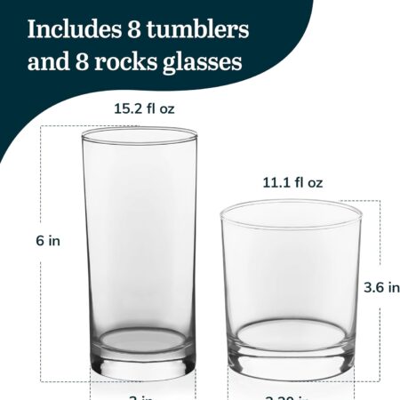 Libbey Province Tumbler and Rocks Glass Set