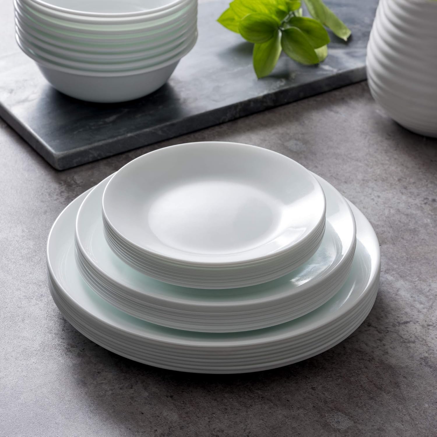 81naWa6bZwL._AC_SL1500_ Corelle Vitrelle 8-Piece (6.75") Salad Appetizer Plates Set - Image 1
