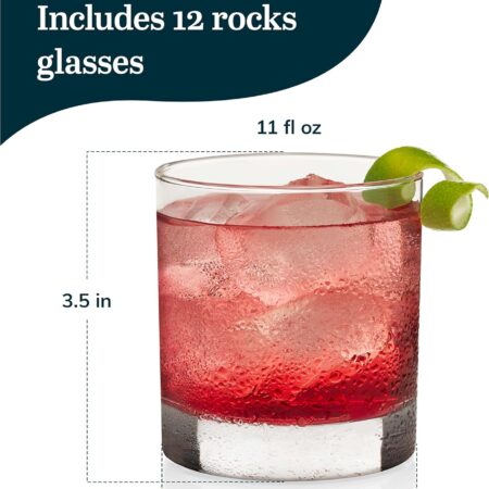 Libbey 917CD Heavy Base Rocks Glasses Set of 12